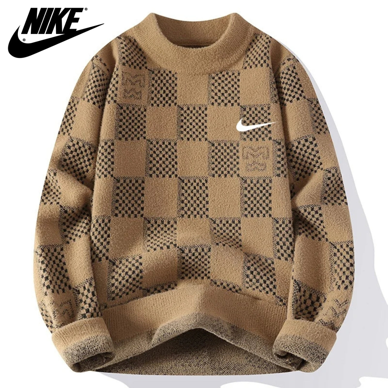 Retro Grid Knit Pullover || CLEARANCE PRICE