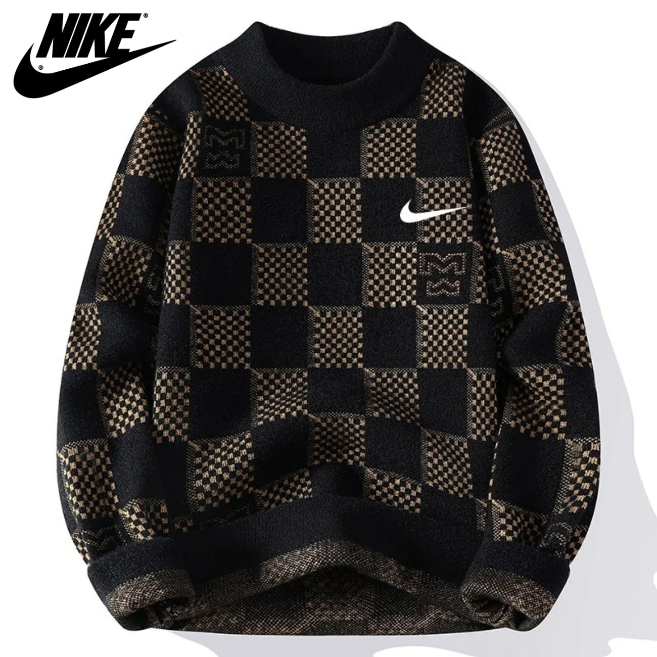 Retro Grid Knit Pullover || CLEARANCE PRICE
