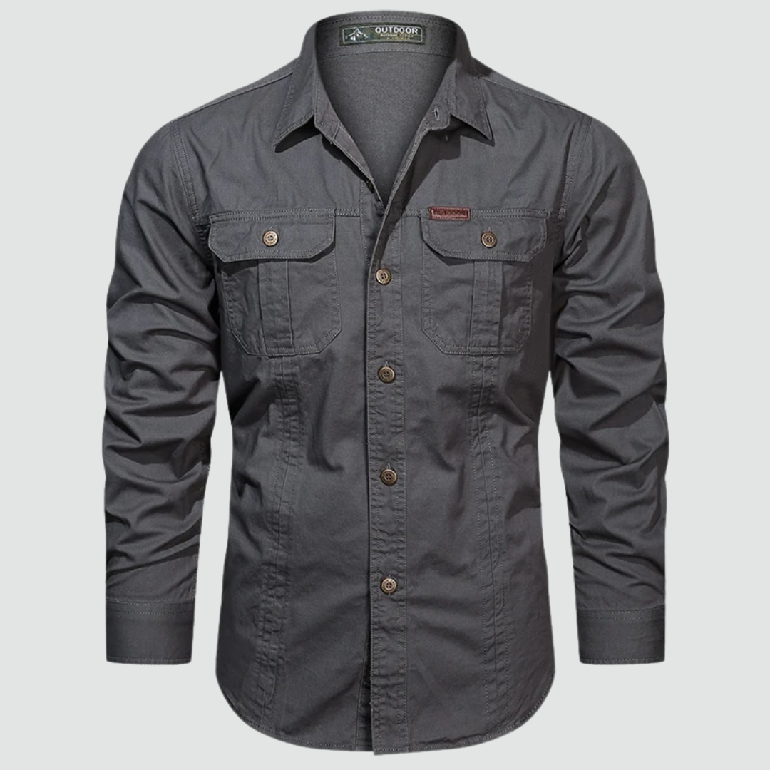 Sidney - Long Sleeve Cargo Overshirt