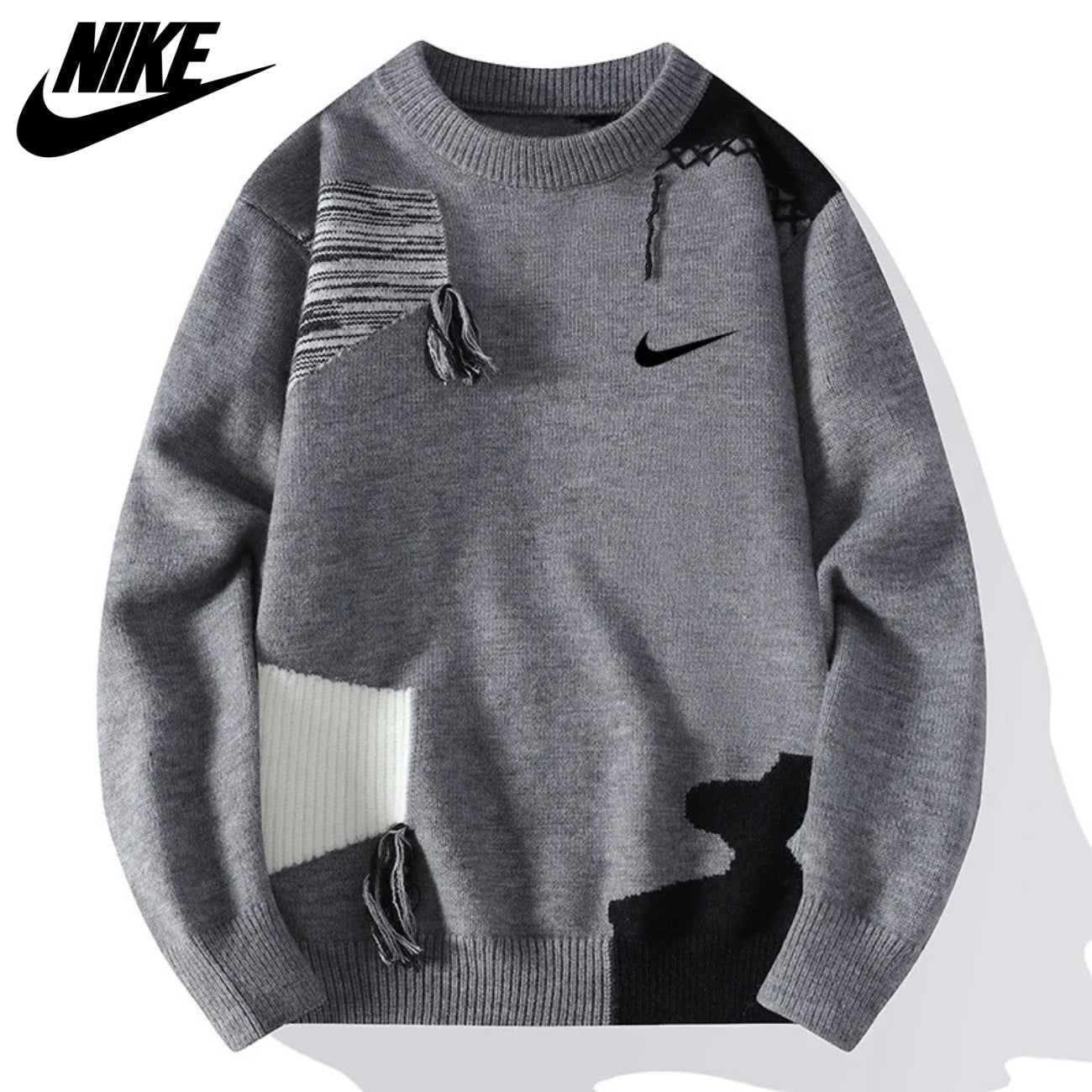 Textured Patchwork Sweater || CLEARANCE SALE