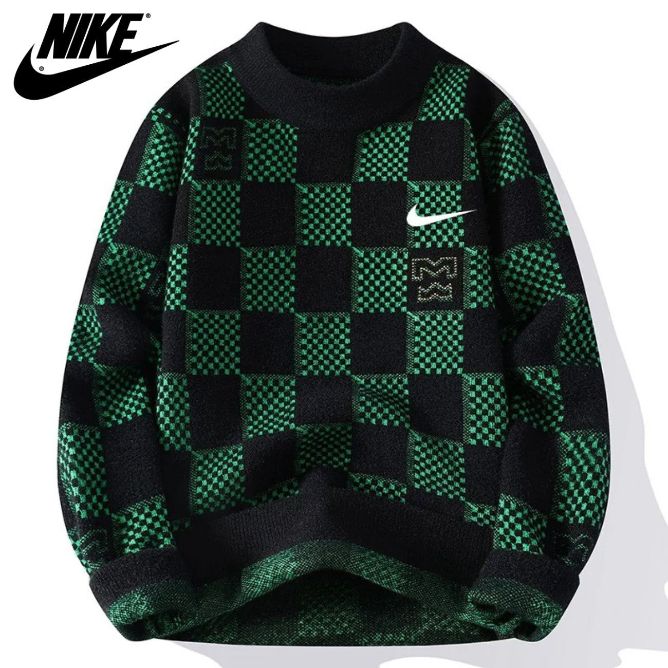 Retro Grid Knit Pullover || CLEARANCE PRICE